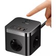 Мережевий фільтр Baseus PowerCombo Cube Power Strip, 3xAC/2xUSB Type-A/2xUSB Type-C, 30W, 1.5м, Black (E00066400117-00)