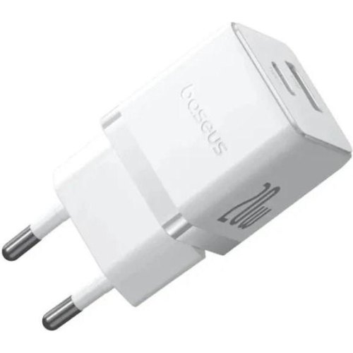 Мережевий зарядний пристрій Baseus Palm Fast Charger, USB Type-A/USB Type-C, 20W, кабель USB Type-C to USB Type-C 60W, 1м, White (P10111608213-01)