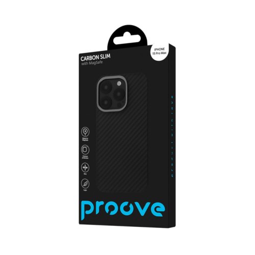 Чохол Proove Carbon Slim with Magnetic Ring, для Apple iPhone 15 Pro Max, Black (PCCSIP15PM02)