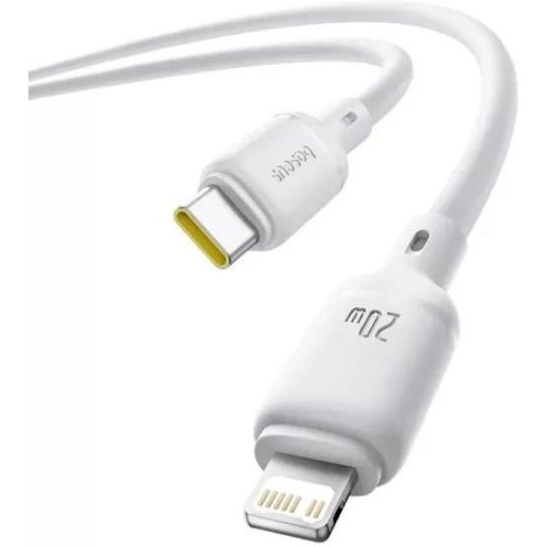 Кабель Baseus Silky Series Fast Charging, USB Type-C to Lightning, 20W, 1м, White (P10377700213-00)
