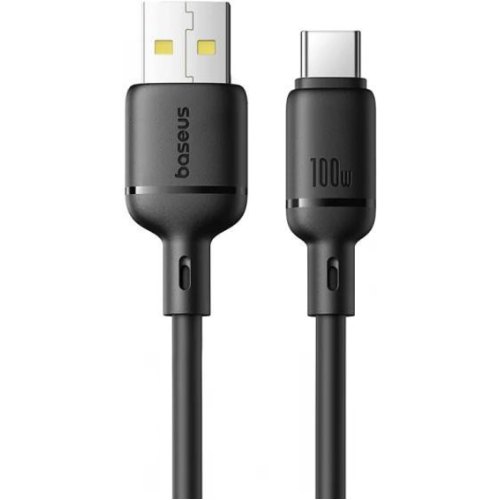 Кабель Baseus Silky Series Fast Charging, USB Type-A to USB Type-C, 100W, 1м, Black (P10377703113-00)