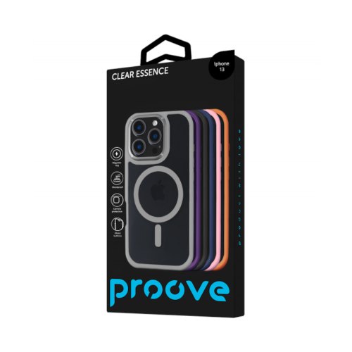 Чохол Proove Clear Essence Case with Magnetic Ring, для Apple iPhone 13, Black (PCCEIP130002)