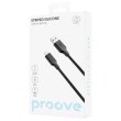 Кабель Proove Striped Silicone, USB Type-A to Lightning, 1м, Black (CCSS00001101)