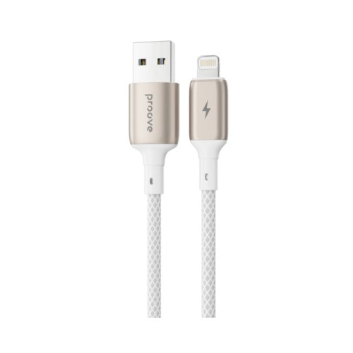 Кабель Proove Dense Metal, USB Type-A to Lightning, 2.4A, 1м, White (CCDM20001102)