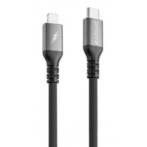 Кабель Proove ReGen Silicone, USB Type-C to Lightning, 1м, Black (CCRS60002101)