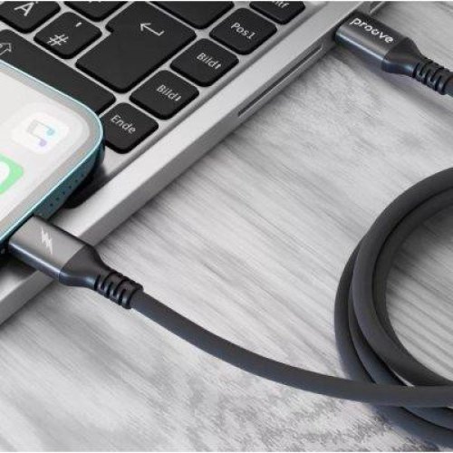 Кабель Proove ReGen Silicone, USB Type-C to Lightning, 1м, Black (CCRS60002101)