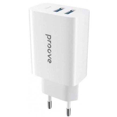 Мережевий зарядний пристрій Proove Rapid, 2xUSB Type-A/1xUSB Type-C, 30W, White (WCRP30210002)