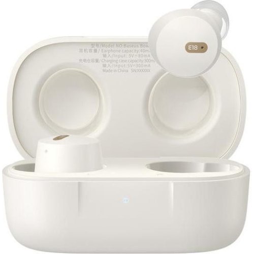 Навушники бездротові TWS Baseus Bowie E18, White (A00023800223-00)