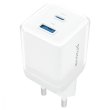 Мережевий зарядний пристрій Proove Pure GaN Plus, USB Type-C/USB Type-A, 30W, White (WCPU30111202)