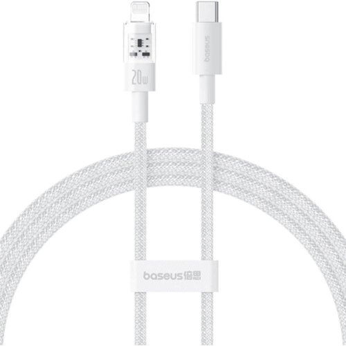 Кабель Baseus Gem Fast-Charging Data Cable, USB Type-C to Lightning, 20W, 2м, White (P10373001211-01)
