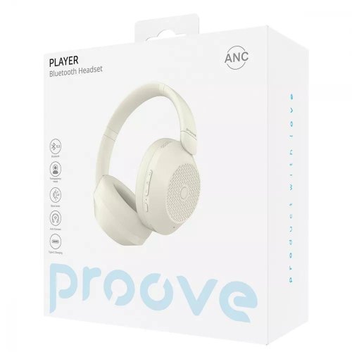 Навушники бездротові Proove Player, ANC, Beige (HPPY00010007)