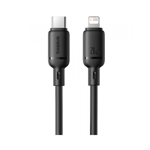 Кабель Baseus Silky Series Fast Charging, USB Type-C to Lightning, 20W, 2м, Black (P10377700113-01)