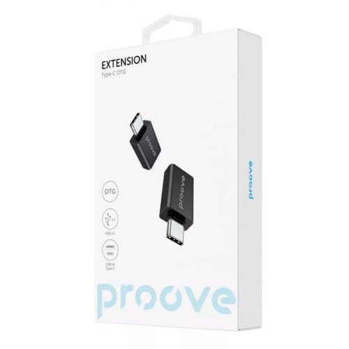 Перехідник OTG Proove Extension, USB Type-A to USB Type-C, Black (HBEX00101001)