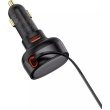 Автомобільний зарядний пристрій Baseus Enjoyment Pro Car Charger, USB Type-A, вбудований кабель USB Type-C/Lightning, 60W, Black (C00057802111-02)