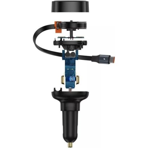 Автомобільний зарядний пристрій Baseus Enjoyment Pro Car Charger, USB Type-A, вбудований кабель USB Type-C/Lightning, 60W, Black (C00057802111-02)