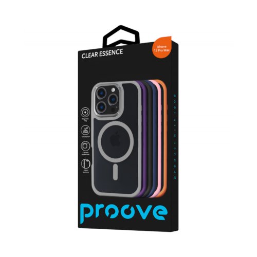 Чохол Proove Clear Essence Case with Magnetic Ring, для Apple iPhone 15 Pro Max, Orange (PCCEIP15PM10)