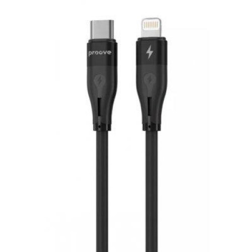 Кабель Proove Soft Silicone, USB Type-C to Lightning, 27W, 1м, Black (CCSO27002101)