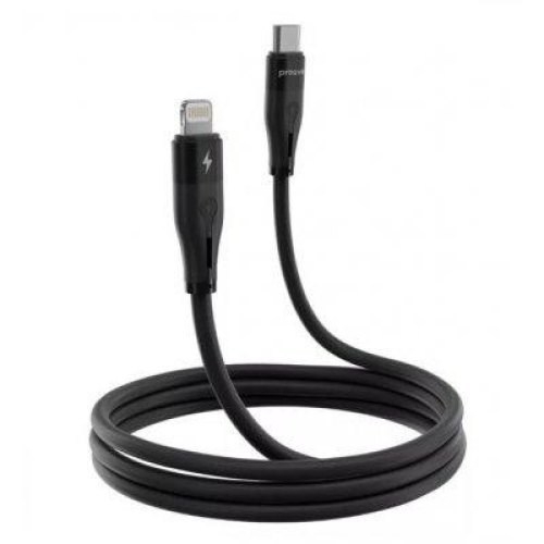 Кабель Proove Soft Silicone, USB Type-C to Lightning, 27W, 1м, Black (CCSO27002101)