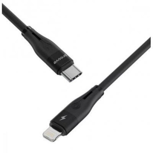 Кабель Proove Soft Silicone, USB Type-C to Lightning, 27W, 1м, Black (CCSO27002101)