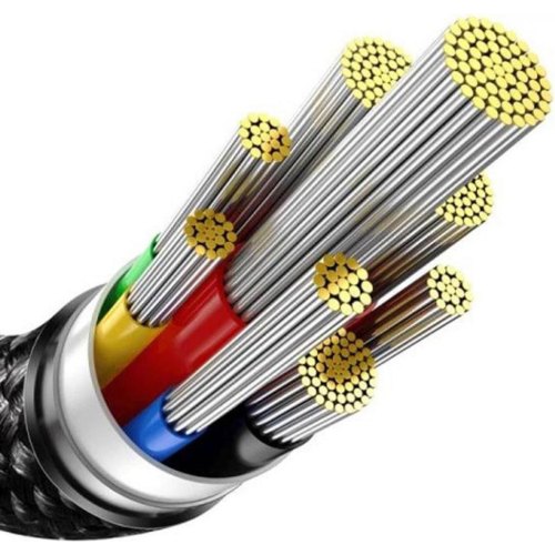 Кабель Baseus Tungsten Gold Fast Charging, USB Type-C to USB Type-C, 240W, 1м, Black (CAWJ040001)