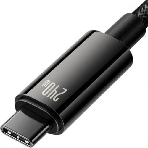 Кабель Baseus Tungsten Gold Fast Charging, USB Type-C to USB Type-C, 240W, 1м, Black (CAWJ040001)