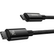 Кабель Baseus Tungsten Gold Fast Charging, USB Type-C to USB Type-C, 240W, 1м, Black (CAWJ040001)