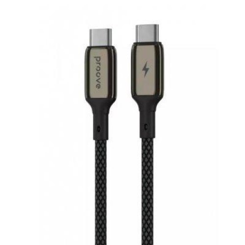 Кабель Proove Dense Metal, USB Type-C to USB Type-C, 60W, 1м, Black (CCDM60002201)