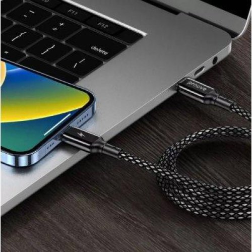 Кабель Proove Dense Metal, USB Type-C to USB Type-C, 60W, 1м, Black (CCDM60002201)