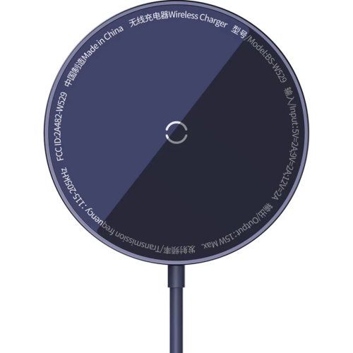 Бездротовий зарядний пристрій Baseus Simple Mini3 Magnetic Wireless Charger, 15W, Purple (CCJJ040205)