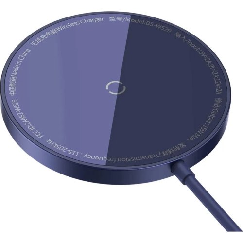 Бездротовий зарядний пристрій Baseus Simple Mini3 Magnetic Wireless Charger, 15W, Purple (CCJJ040205)