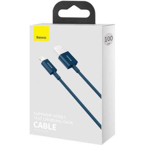 Кабель Baseus Superior Series Fast Charging, USB Type-A to Lightning, 2.4A, 1м, Blue (CALYS-A03)