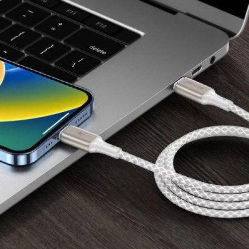 Кабель Proove Dense Metal, USB Type-C to USB Type-C, 60W, 1м, White (CCDM60002202)