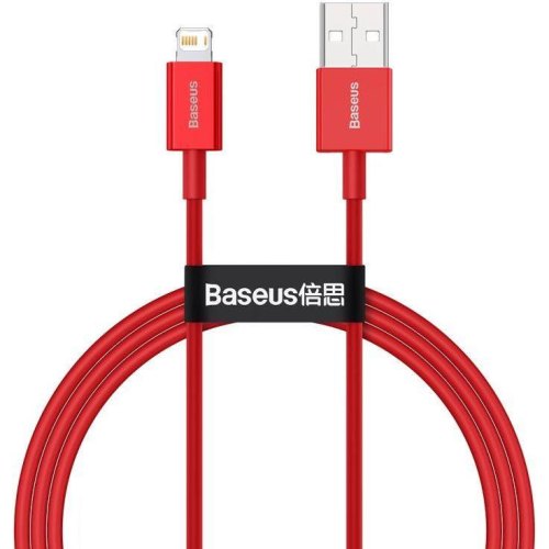 Кабель Baseus Superior Series Fast Charging, USB Type-A to Lightning, 2.4A, 1м, Red (CALYS-A09)