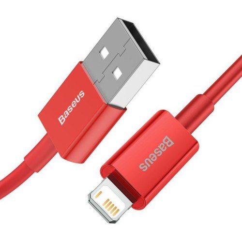 Кабель Baseus Superior Series Fast Charging, USB Type-A to Lightning, 2.4A, 1м, Red (CALYS-A09)