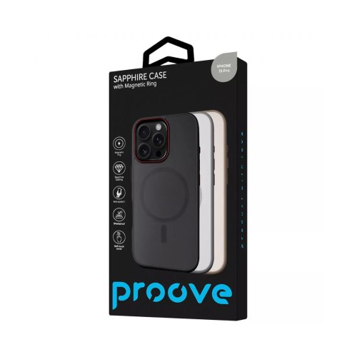 Чохол Proove Sapphire Case with Magnetic Ring, для Apple iPhone 15 Pro, Black Titanium (PCSAIP15P036)