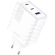 Мережевий зарядний пристрій Proove Speed Surge GaN, USB Type-A/2xUSB Type-C, 65W, White (WCSS60120002)