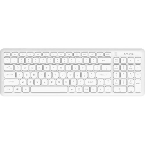 Клавіатура бездротова Proove Classic Code (Ukraine Layout), White (KBCD00003002)