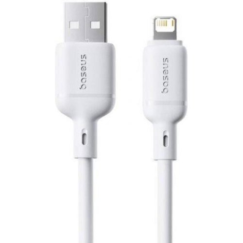 Кабель Baseus Silky Series Fast Charging, USB Type-A to Lightning, 2.4A, 1м, White (P10377702213-00)