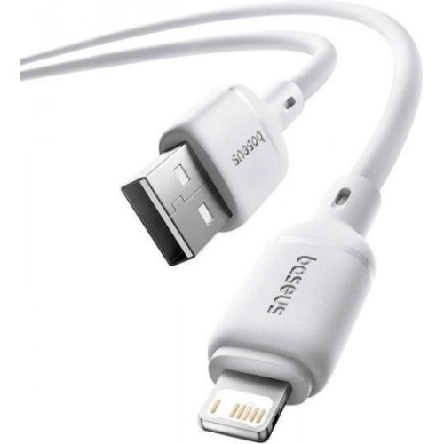 Кабель Baseus Silky Series Fast Charging, USB Type-A to Lightning, 2.4A, 1м, White (P10377702213-00)