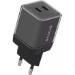 Мережевий зарядний пристрій Proove Pure GaN Max, 2xUSB Type-C, 67W, Black (WCPU67022201)