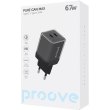 Мережевий зарядний пристрій Proove Pure GaN Max, 2xUSB Type-C, 67W, Black (WCPU67022201)