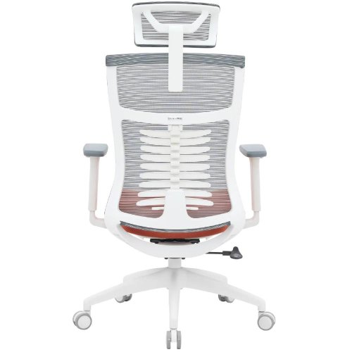 Крісло офісне OfficePro Balance, White/Dark Gray/Orange (OC550-W-DG-OR)