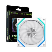 Кулер для корпусу Gamemax FN12A-N2-RW, 120мм, ARGB, PWM, реверсивний, білий