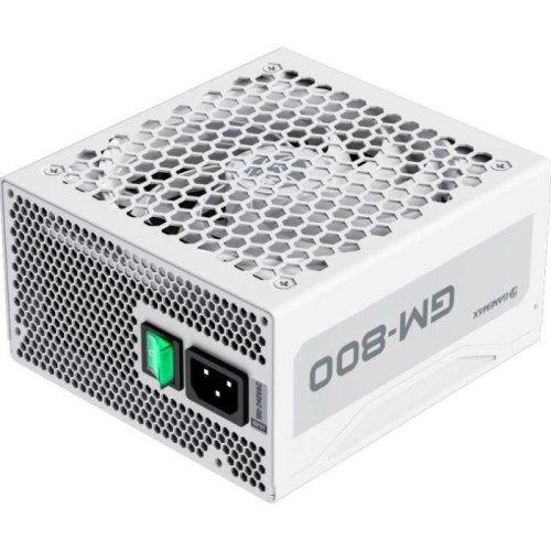 Блок живлення Gamemax GM-800 Modular white, 800W, 80 Plus Bronze, ATX, вентилятор 140мм, модульний, білий