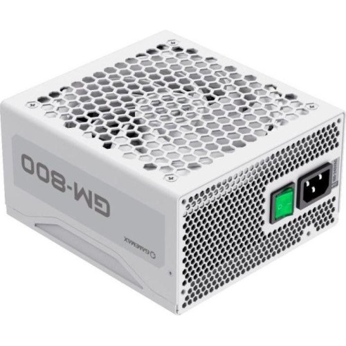 Блок живлення Gamemax GM-800 Modular white, 800W, 80 Plus Bronze, ATX, вентилятор 140мм, модульний, білий