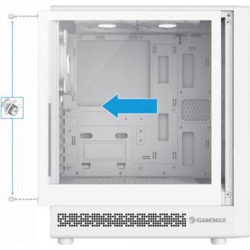 Корпус Gamemax Storm 2 AW, без блока живлення, ATX, білий
