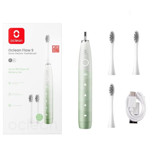 Електрична зубна щітка Oclean Flow S, Green (6970810557336)