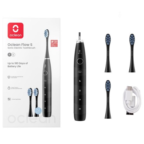 Електрична зубна щітка Oclean Flow S, Black (6970810557343)