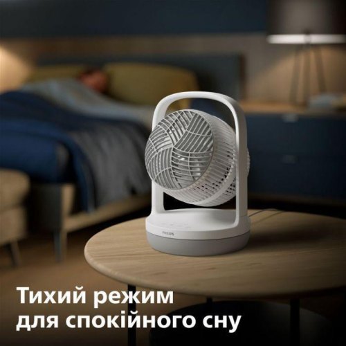 Вентилятор настільний Philips Series 2000, 22см, 28Вт, таймер, поворот 180 градусів, білий (CX2050/00)