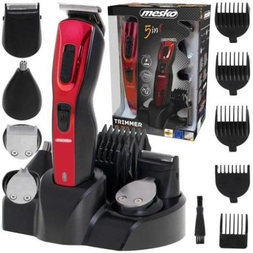 Тример для волосся Mesko MS 2931, змінні насадки, зарядний кабель USB 80см